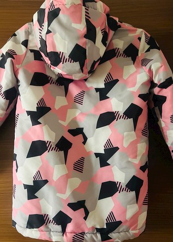 Kız Çocuk Pembe Kamuflaj Desenli Mont - Görsel 3