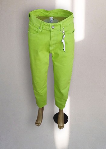 Yeşil Kadın Regular Fit Boyfriend Pantolon - Görsel 5