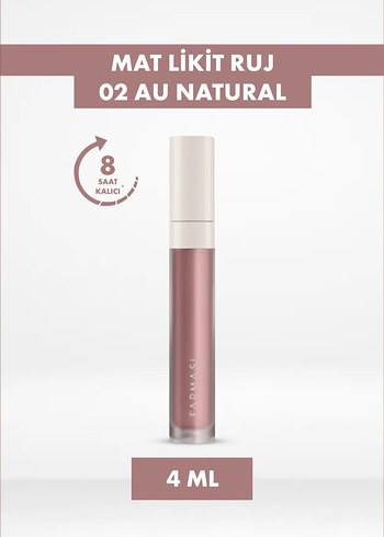 Farmasi 02 Au Natural Likit Ruj - Bej - Görsel 2