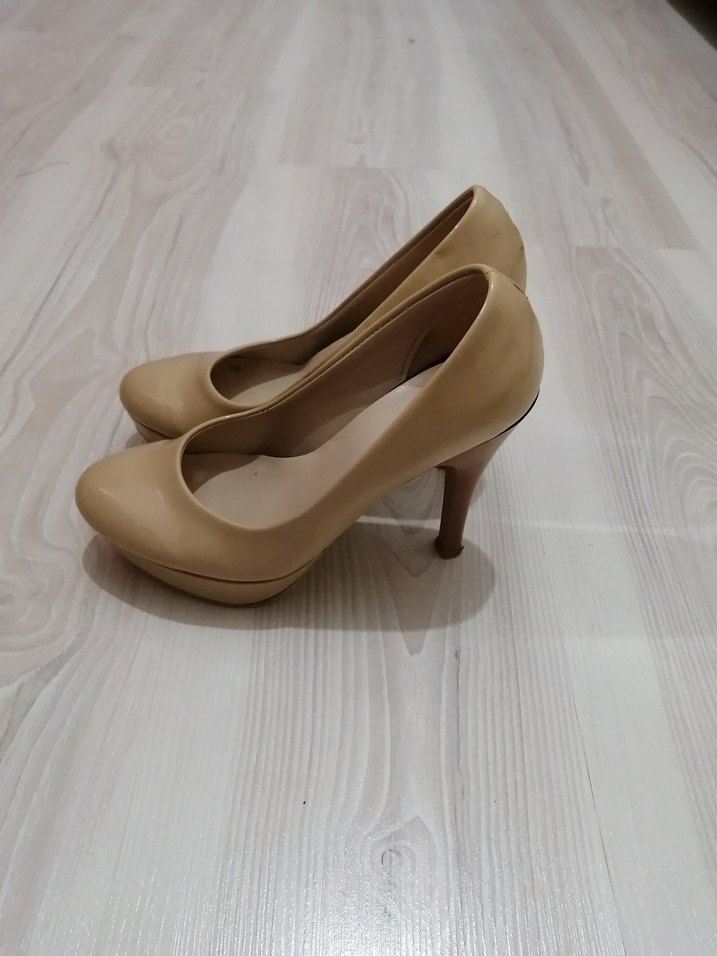 Bej Stiletto Topuklu Kadın Ayakkabı - Görsel 2