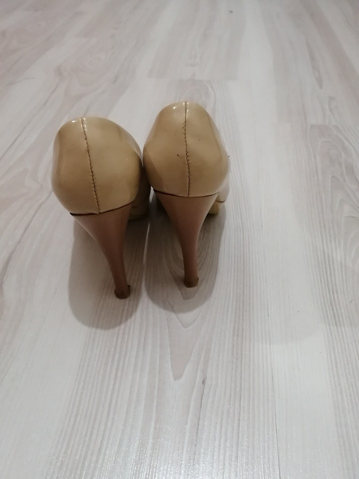 Bej Stiletto Topuklu Kadın Ayakkabı - Görsel 3