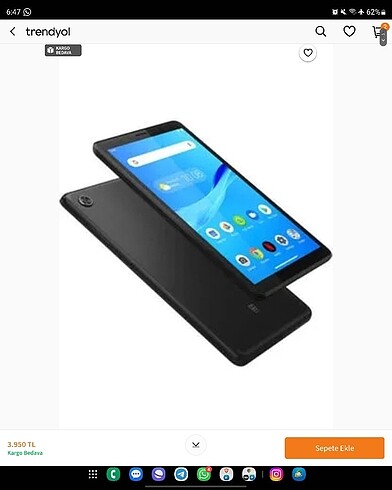 Lenovo tablet (yeni gibi)