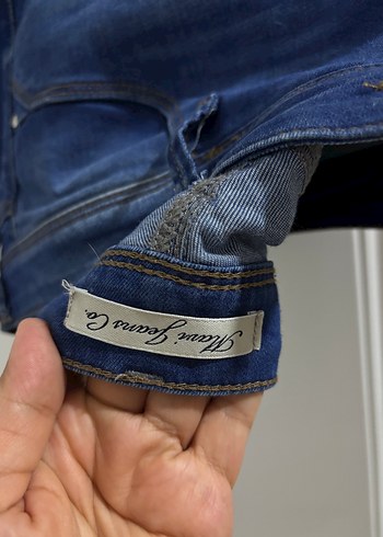 32 Beden lacivert Renk Düğmeli Lacivert Kadın Denim Pantolon