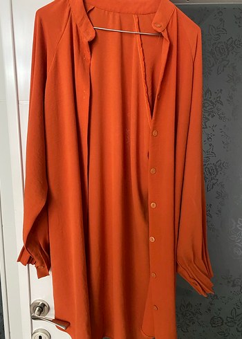 Turuncu Uzun düğmeli tunik - Görsel 2