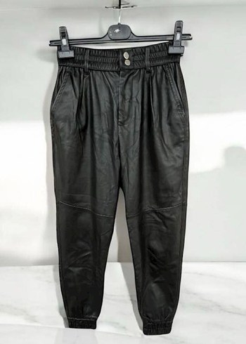 BERSHKA DERİ JOGGER PANTOLON
