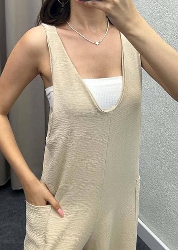 Bej Salaş Kadın Tulum - Görsel 2