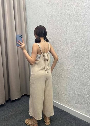 Bej Salaş Kadın Tulum - Görsel 4