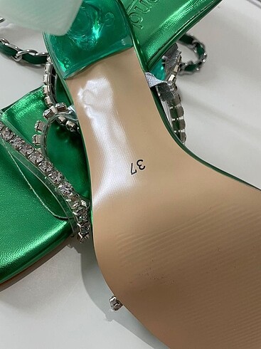 Diğer Yeşil sandalet ve çanta takım