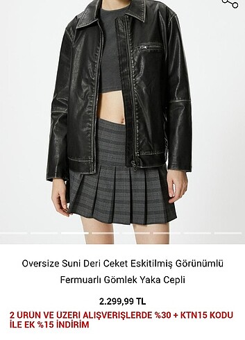 Koton Koton marka vintage deri ceket