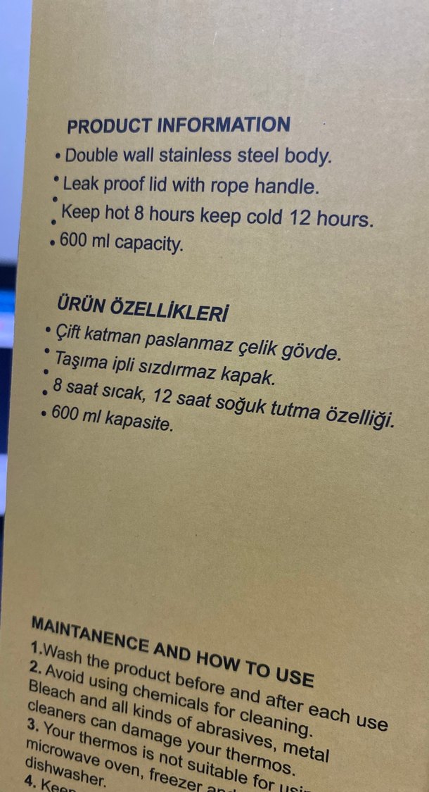 Renkli 600ml Termos A21547TN - Görsel 5