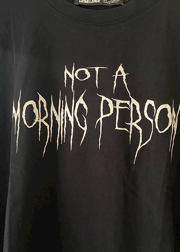 Siyah Oversize Baskılı t shirt - Görsel 4