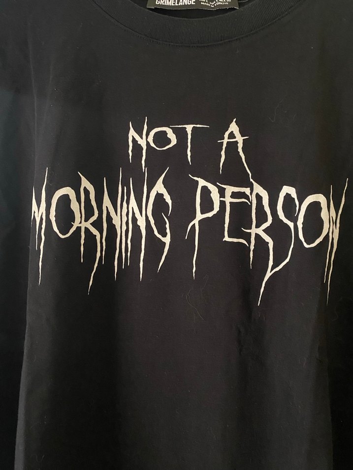 Siyah Oversize Baskılı t shirt - Görsel 4