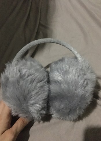 Gri Peluş Kulaklık - Görsel 2