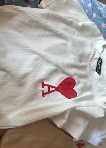 Kız Çocuk Beyaz Nakışlı Pamuklu kısa Kollu Tişört - Görsel 2