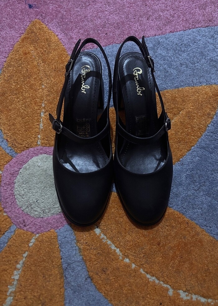 Bambi siyah mary jane topuklu ayakkabı - Görsel 2