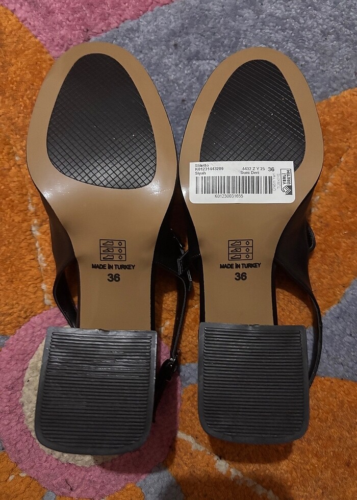 Bambi siyah mary jane topuklu ayakkabı - Görsel 5