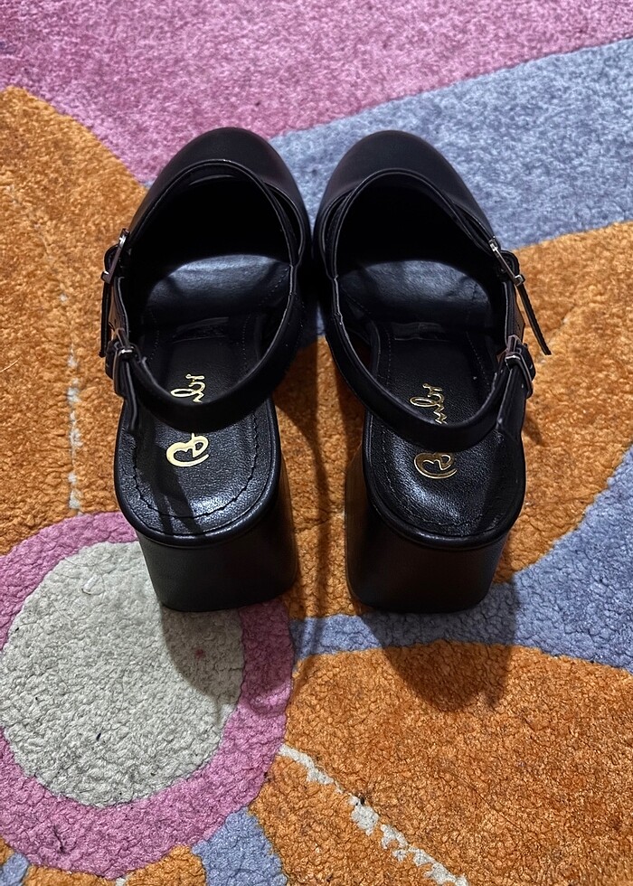 Bambi siyah mary jane topuklu ayakkabı - Görsel 4