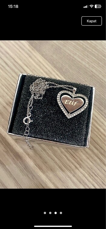 Gümüş 925ayar çift yönlü kolye - Görsel 3