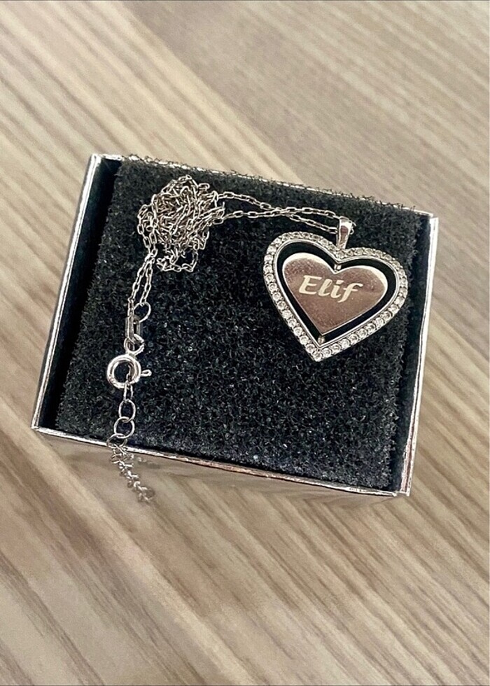 Gümüş 925ayar çift yönlü kolye - Görsel 3