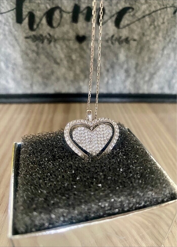 Gümüş 925ayar çift yönlü kolye - Görsel 4