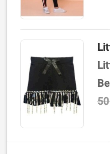 Kız Çocuk Siyah Payetli Dar Kesim Etek 7.8 yaş - Görsel 8