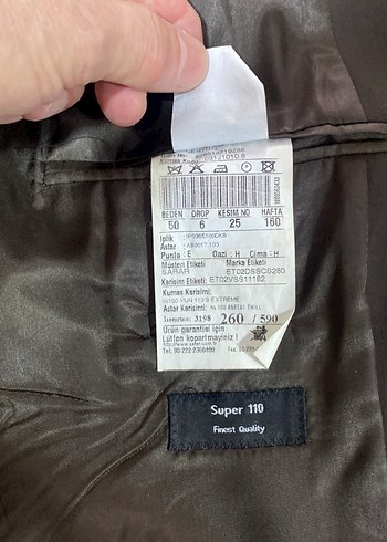 Kahverengi Erkek Düz Kesim Takım Elbise Ceket - Görsel 5