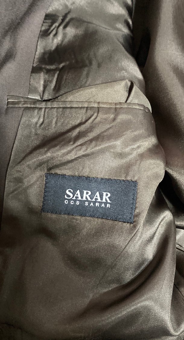 Kahverengi Erkek Düz Kesim Takım Elbise Ceket - Görsel 4