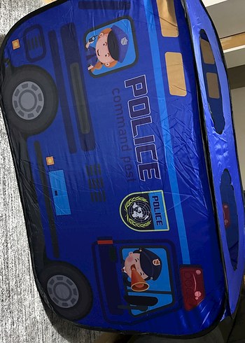 Koyu Mavi Polis Temalı Oyun Çadırı - Görsel 3