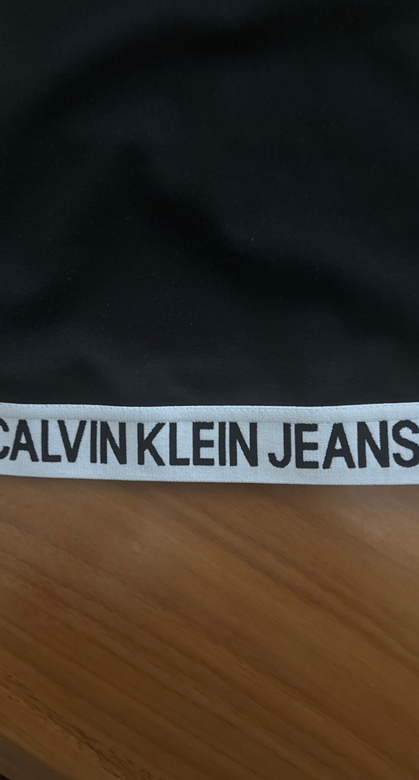 Calvin Klein Siyah Crop Sweatshirt - Görsel 4