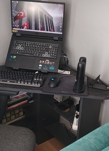 Beden gri Renk Köşe masa laptop vs için kullanışlı