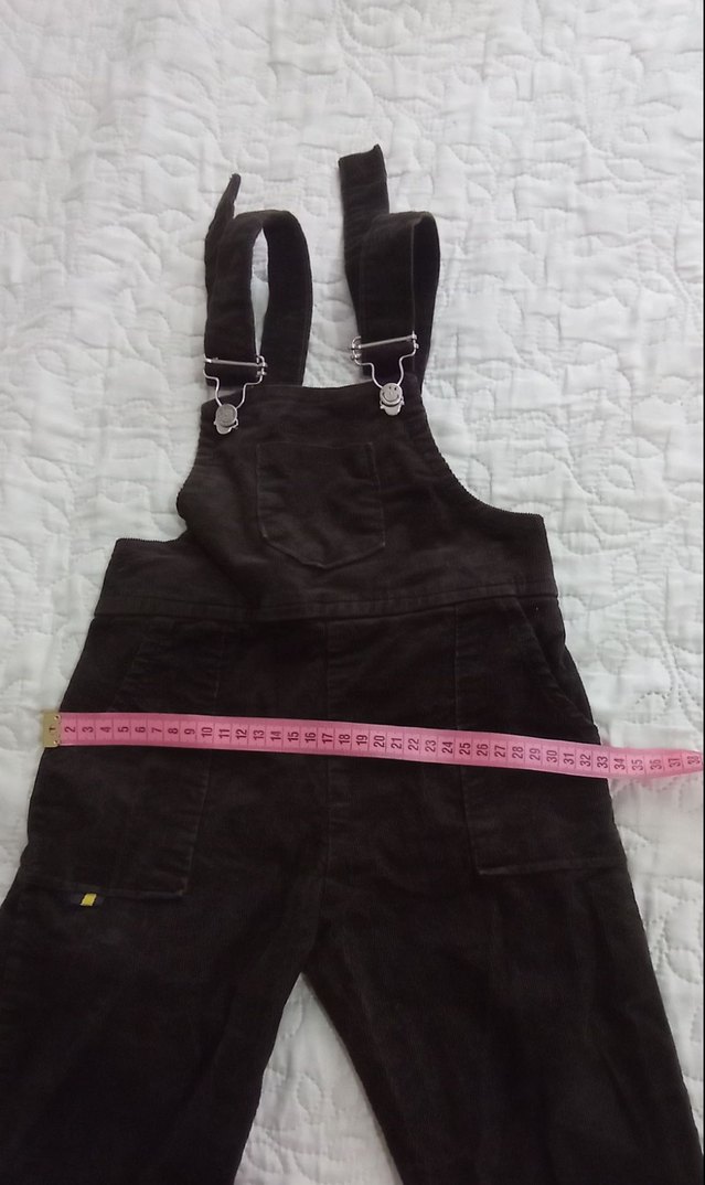 Erkek Çocuk kahverengi Askılı Slim Tulum - Görsel 2