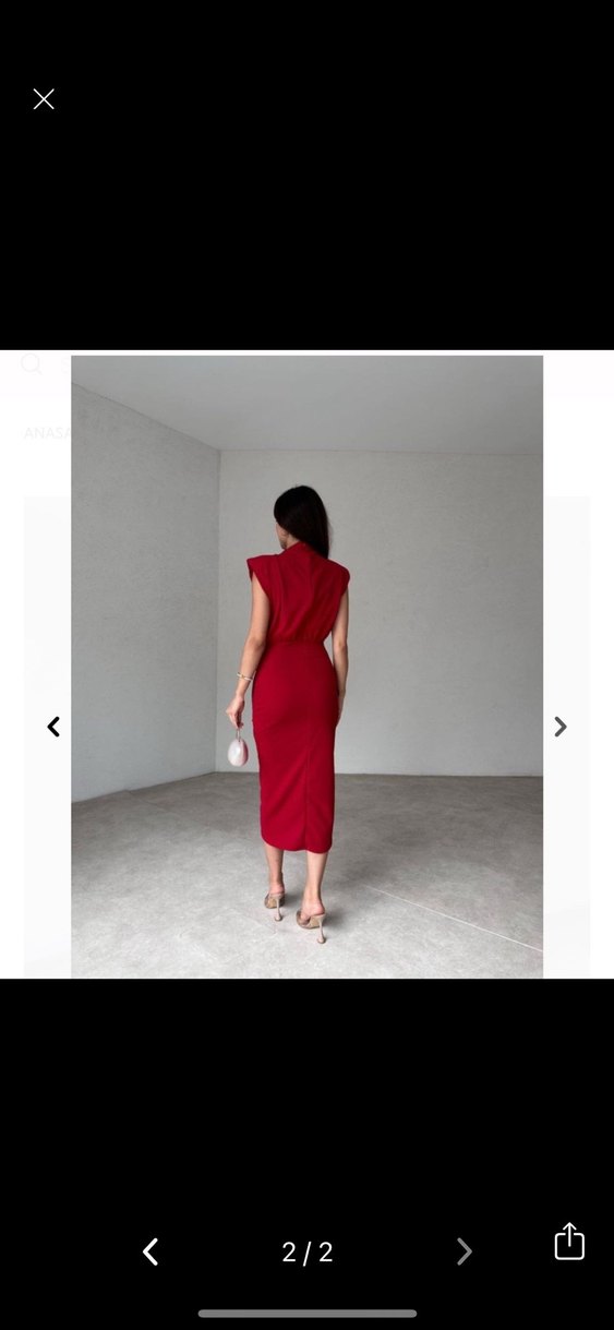 Klasik Zarafet Kırmızı Uzun Elbise - Görsel 2