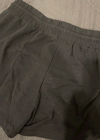 Siyah Oversize Mini Şort - Görsel 3