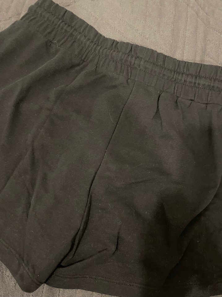 Siyah Oversize Mini Şort - Görsel 3