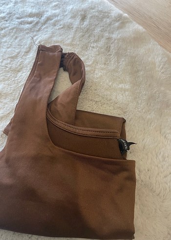 Kahverengi Parlak Hemşirelik Bodysuit - Görsel 3