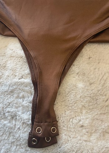 Kahverengi Parlak Hemşirelik Bodysuit - Görsel 2