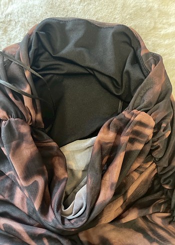 Kadın Kahverengi crop - Görsel 3