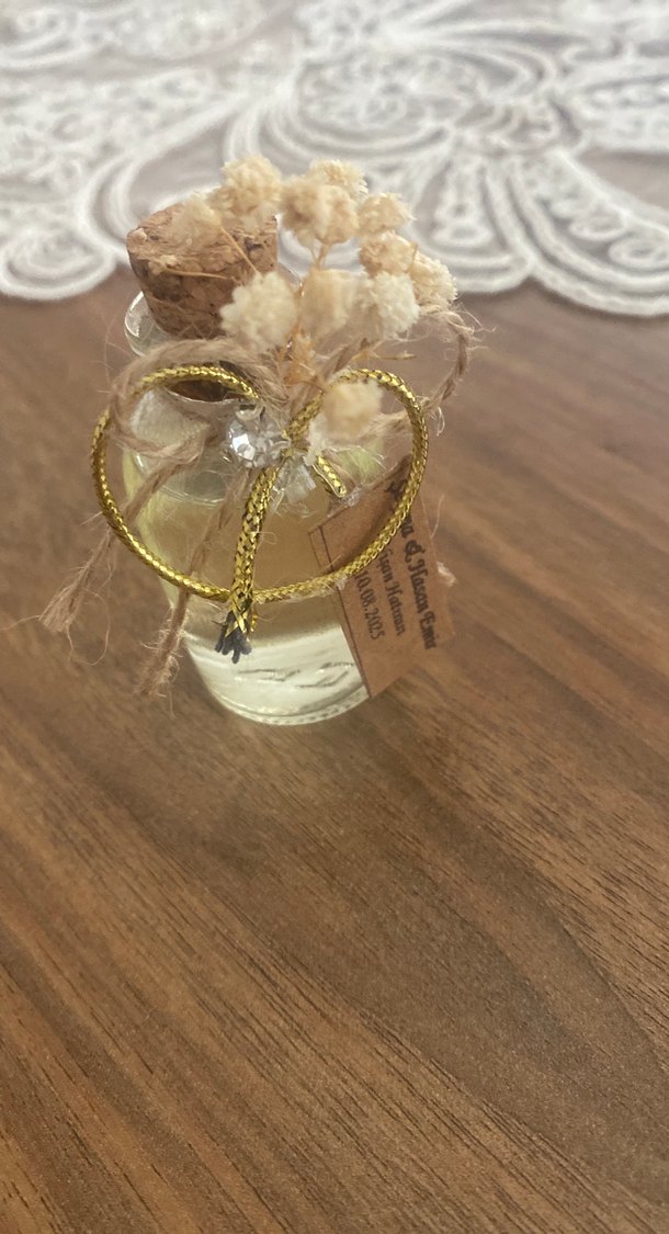 Mini boş  cam şişe 25cc mantar tıpalı - Görsel 3