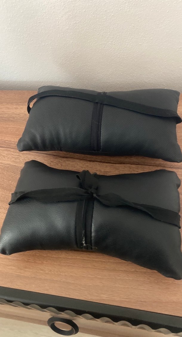 Siyah Biker Stil Yastık Seti araç için - Görsel 2