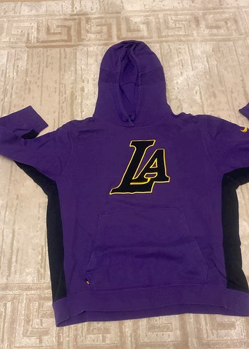 Mor Kapüşonlu Erkek Sweatshirt