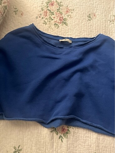 s Beden lacivert Renk kısa lacivert crop sweat