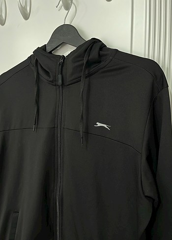 Siyah Kapüşonlu Fermuarlı Erkek Sweatshirt - Görsel 2