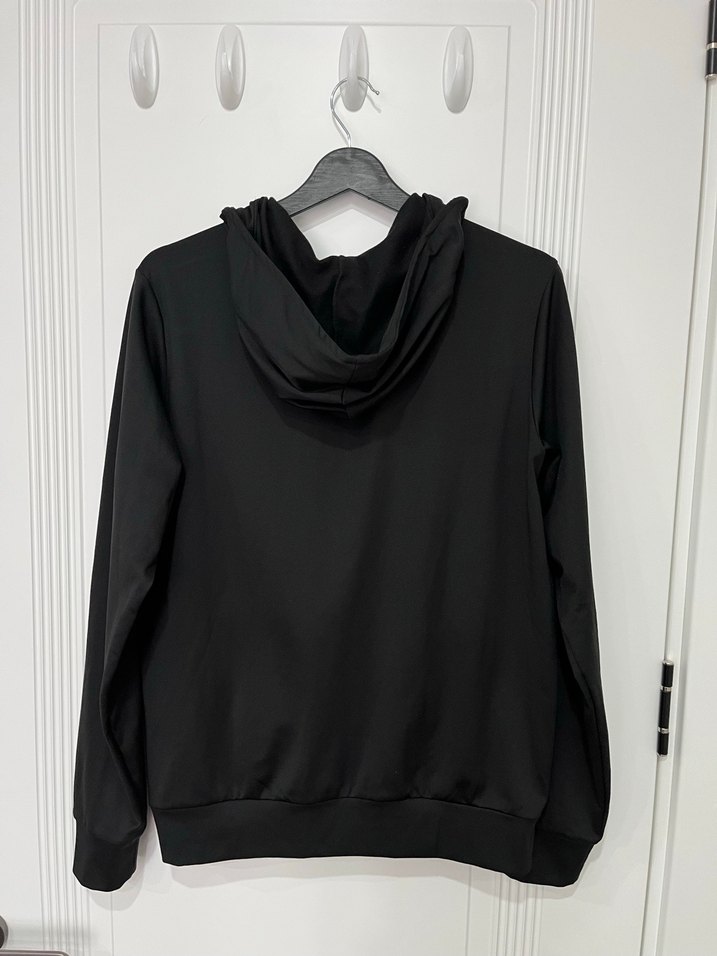 Siyah Kapüşonlu Fermuarlı Erkek Sweatshirt - Görsel 4