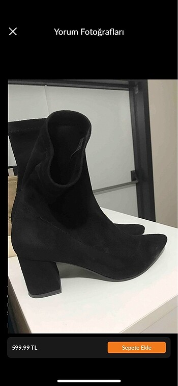 Stradivarius Kullanılmamış süet topuklu bot