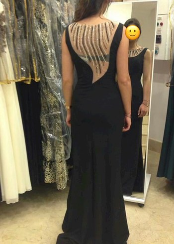 Siyah Abiye Elbise - Görsel 4