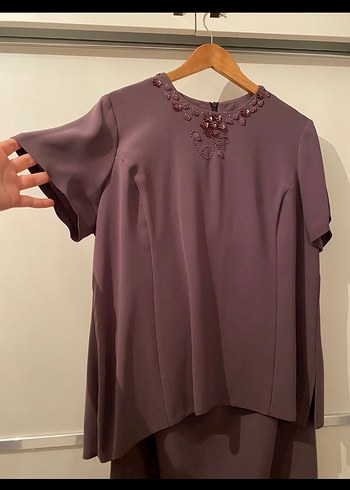 Uzun Kollu Kadın 3 parçalı Takım (abiye) - Görsel 5