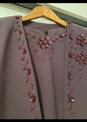 Uzun Kollu Kadın 3 parçalı Takım (abiye) - Görsel 4