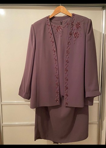 Uzun Kollu Kadın 3 parçalı Takım (abiye) - Görsel 2