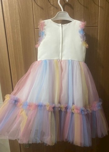 Çok Renkli Unicorn Kız Elbisesi - Görsel 4