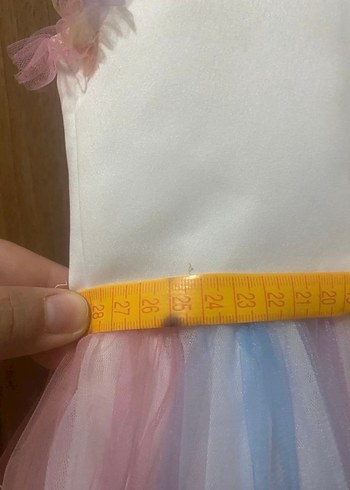 Çok Renkli Unicorn Kız Elbisesi - Görsel 7